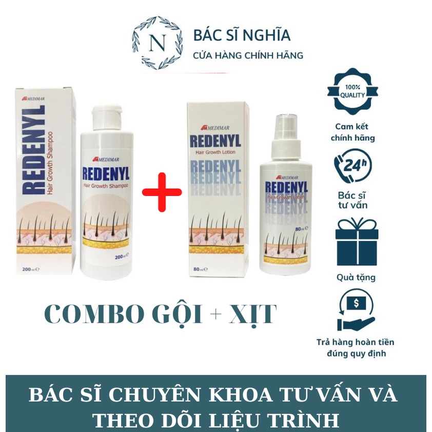 BỘ COMBO GỘI XỊT REDENYL KÍCH THÍCH MỌC TÓC, NGĂN RỤNG TÓC