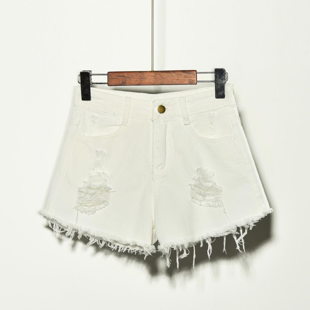 Quần Short Jean Lưng Cao Plus Size Cho Nữ