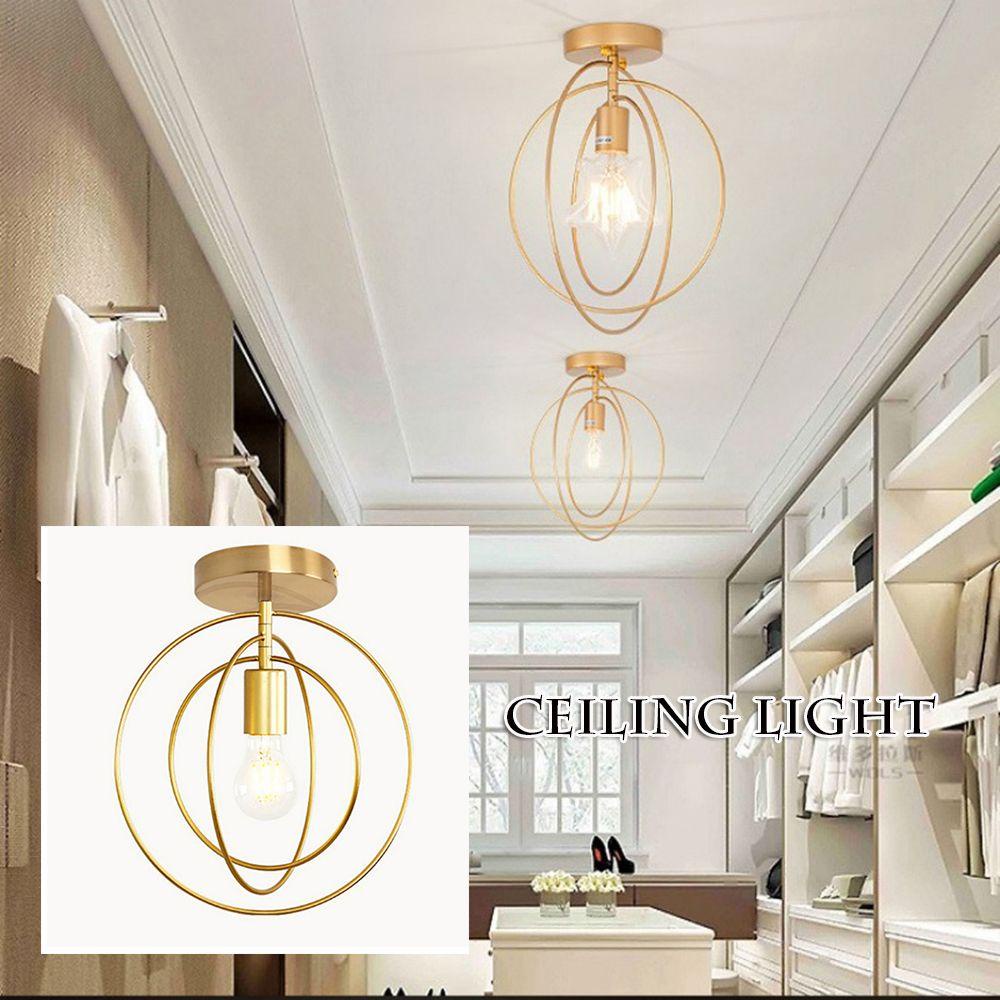 LONTIME Đèn LED Gắn Trần Nhà Trang Trí Phòng Khách Màu Vàng Đen