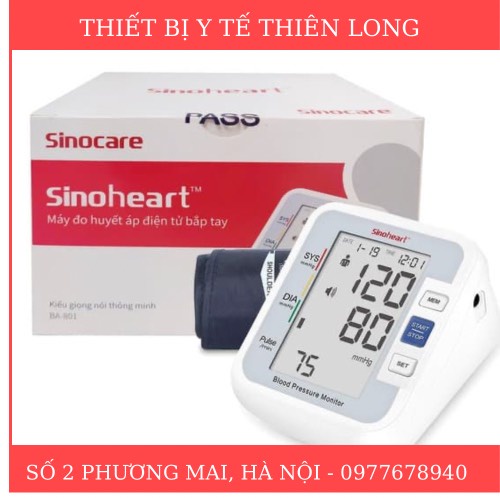 Máy đo huyết áp điện tử Sinocare BA-801_Thiết bị y tế Thiên Long