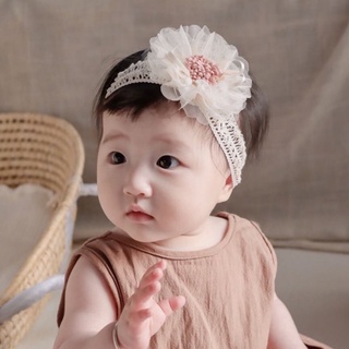 Turban/băng đô hoa ren phong cách hàn Quốc cho bé