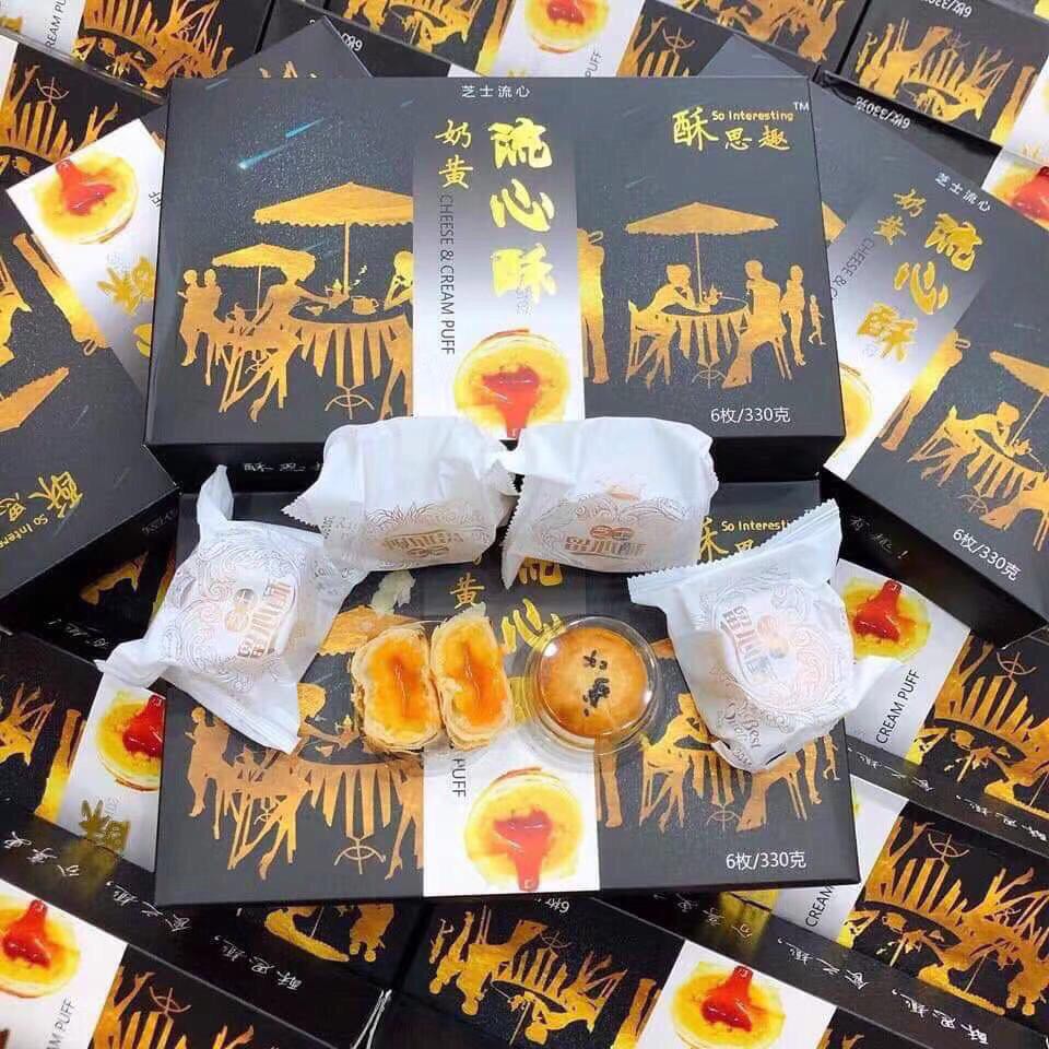 1 HỘP 6 BÁNH TRỨNG CHẢY CHESSE & CREAM PULL 330GAM