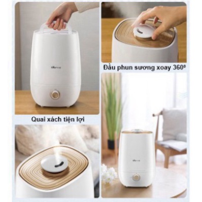 Máy phun sương Bear 5L nhập khẩu chính hãng, máy tạo ẩm phòng ngủ, cung cấp độ ẩm cho không khí_Vimart