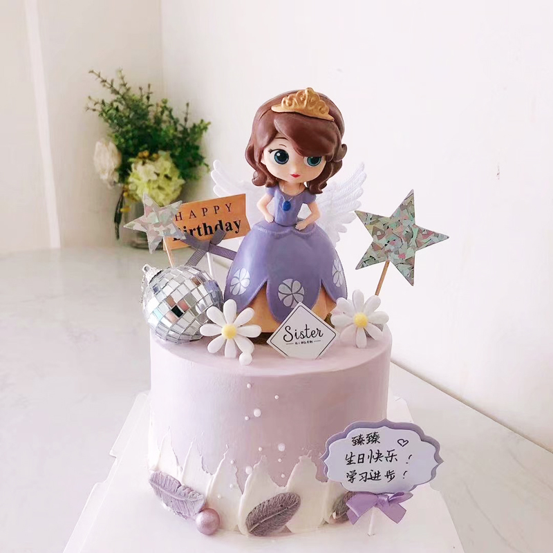 Búp bê trang trí bánh cupcake chủ đề công chúa Disney