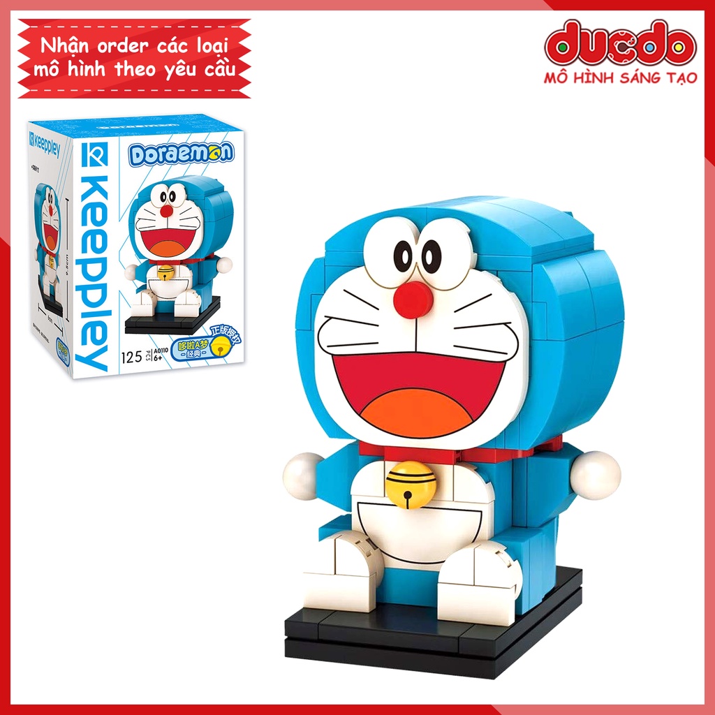 Keeppley A0110 Lắp ghép Brickheadz Doraemon siêu đẹp - Đồ chơi Xếp hình Mô hình Doremon Brick headz