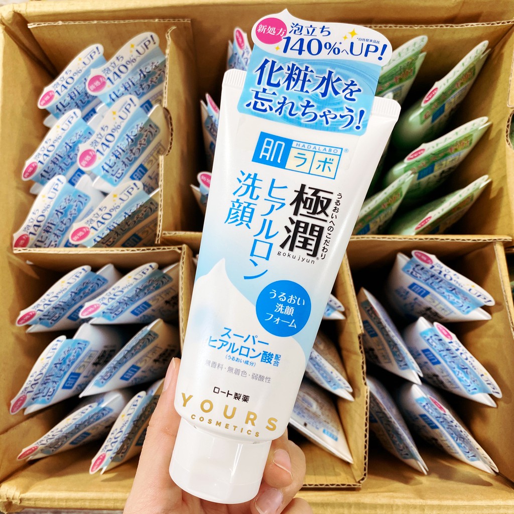 [Auth Nhật] Sữa Rửa Mặt Hada Labo Dưỡng Ẩm Làm Sạch Sâu Gokujyun Face Wash Màu Trắng Dành Cho Da Khô 100gr