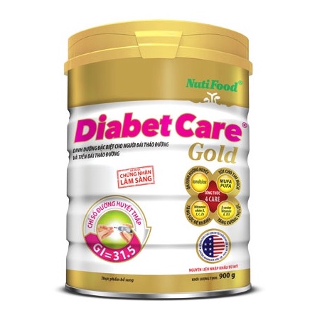 Sữa bột NutiFood Diabet Care Gold lon 900g dành cho người tiểu đường, đái tháo đường [date mới nhất]