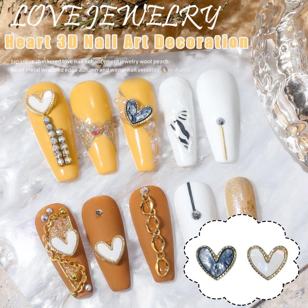 Bộ 10 Hình Dán Móng Tay Nghệ Thuật|Phụ Kiện Trang Sức Bằng Hợp Kim Hình Đá Cẩm Thạch Màu Gradient