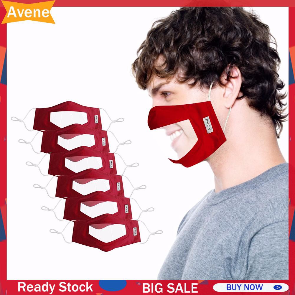 (hàng Mới Về) Set 6 / 4 / 1 Mặt Nạ Cotton Trong Suốt Có Móc Treo Tai Tiện Dụng