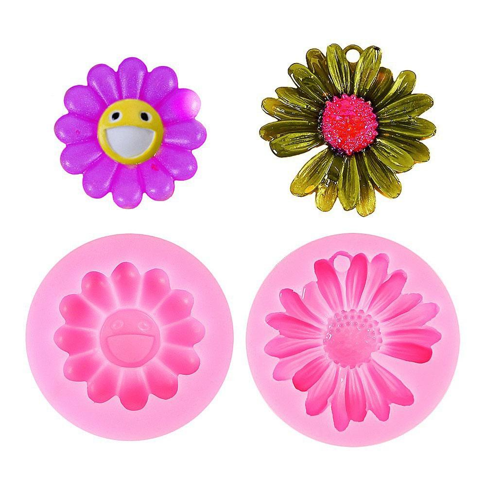 LONTIME Khuôn Silicone Làm Mặt Dây Chuyền Hình Hoa Hướng Dương