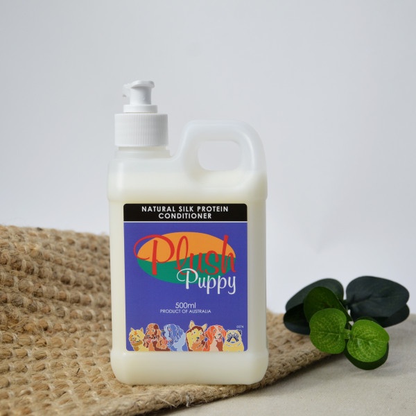 Dầu xả mượt lông dành cho chó mèo PLUSH PUPPY chiết suất tơ tằm - Natural Silk Protein Conditioner