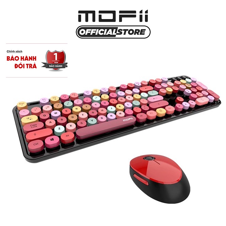 MOFII SWEET PRO - Bàn phím và chuột không dây 104 phím được thiết kế tiện dụng kết nối 2.4GHz ổn định với PC, Máy tính