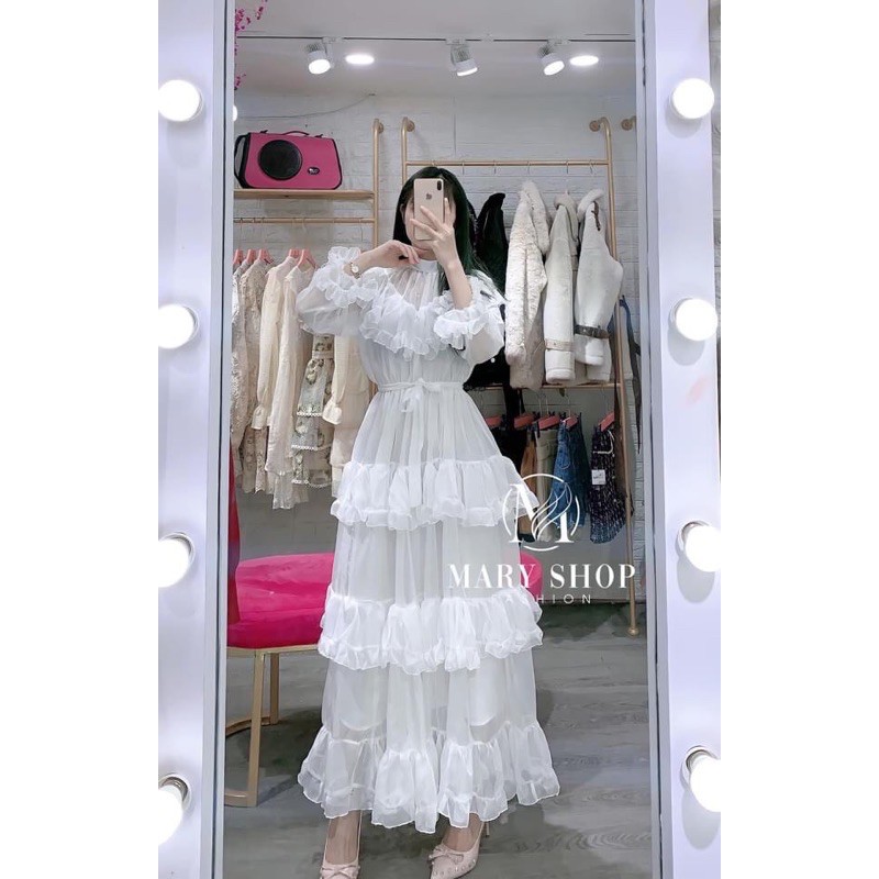 [FREESHIP] Đầm Maxi đi biển váy đi biển voan tầng