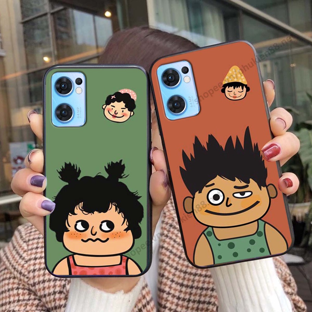 Ốp lưng Oppo Reno7 / Reno7 Z 5G / Reno 7 ốp điện thoại LineBear, bé tóc xù, hoa siêu đẹp