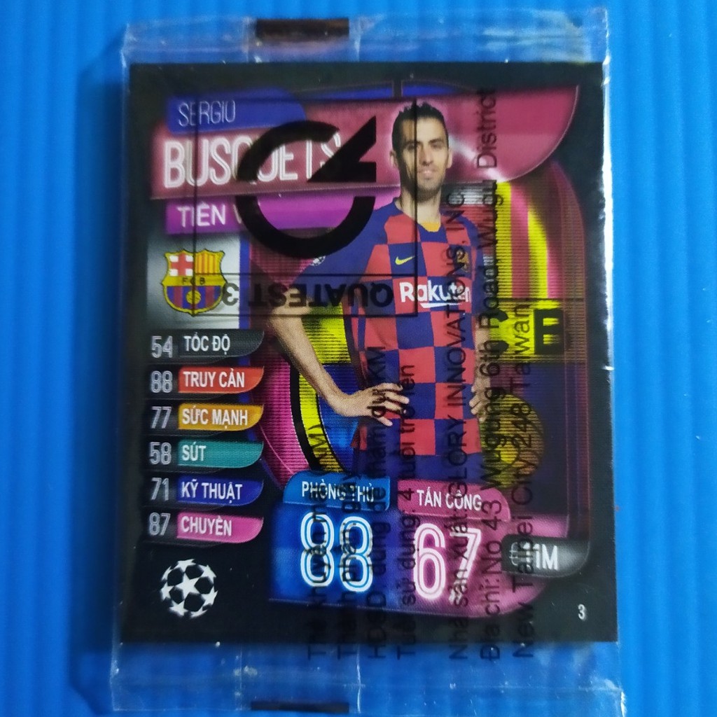 [Một Thẻ ] [No.1-&gt;20 mùa 19-20] Thẻ cầu thủ bóng đá Poca Match Attax 2020