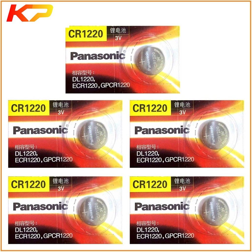 5 viên CR1220 panasonic lithium 3V