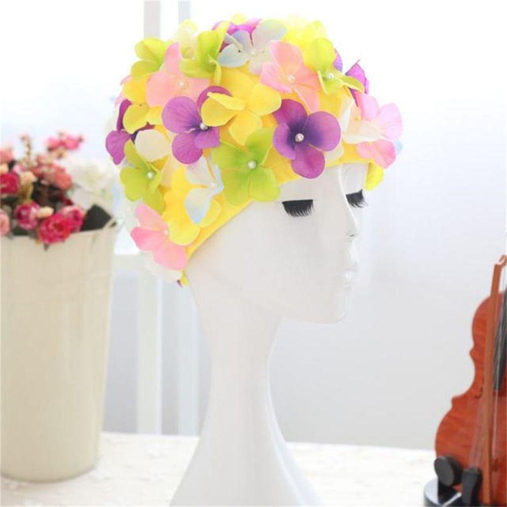 Mũ Bơi Co Giãn Phong Cách Vintage Bảo Vệ Độc Đáo Cho Nữ