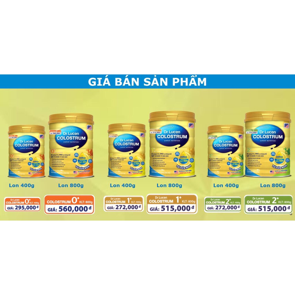 Sữa Riso OptiGold Colostrum 0+,1+,2+ tùy chọn 800g