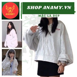 Áo khoác hoodie  In Logo OHOH form rộng unisex Siêu Hot, Dành cho nam và nữ Có Dây Kéo Ulzzang