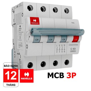 MCB 3P - Cầu dao tự động 3P 10-63A Havells