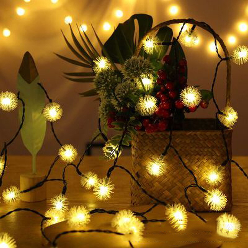 Dây đèn led 5m sử dụng năng lượng mặt trời kiểu hoa bồ công anh xinh xắn