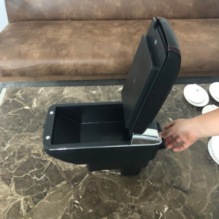 Sản Phẩm Hộp tỳ tay ô tô, xe hơi cao cấp DUSB-SZK tích hợp 7 cổng USB dùng cho xe Suzuki Swift: Màu Đen và Be .