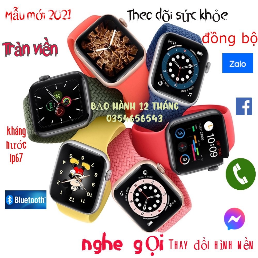 Đồng Hồ Thông Minh Đồng Hồ Thông Minh T500+ Plus Seri6 Thay ảnh nền Chơi game Cài mật khẩu Tiếng Việt Nghe gọi Bluetooth