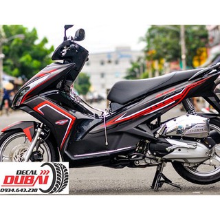 Tem Trùm Airblade Đen Viền Đỏ ngầu