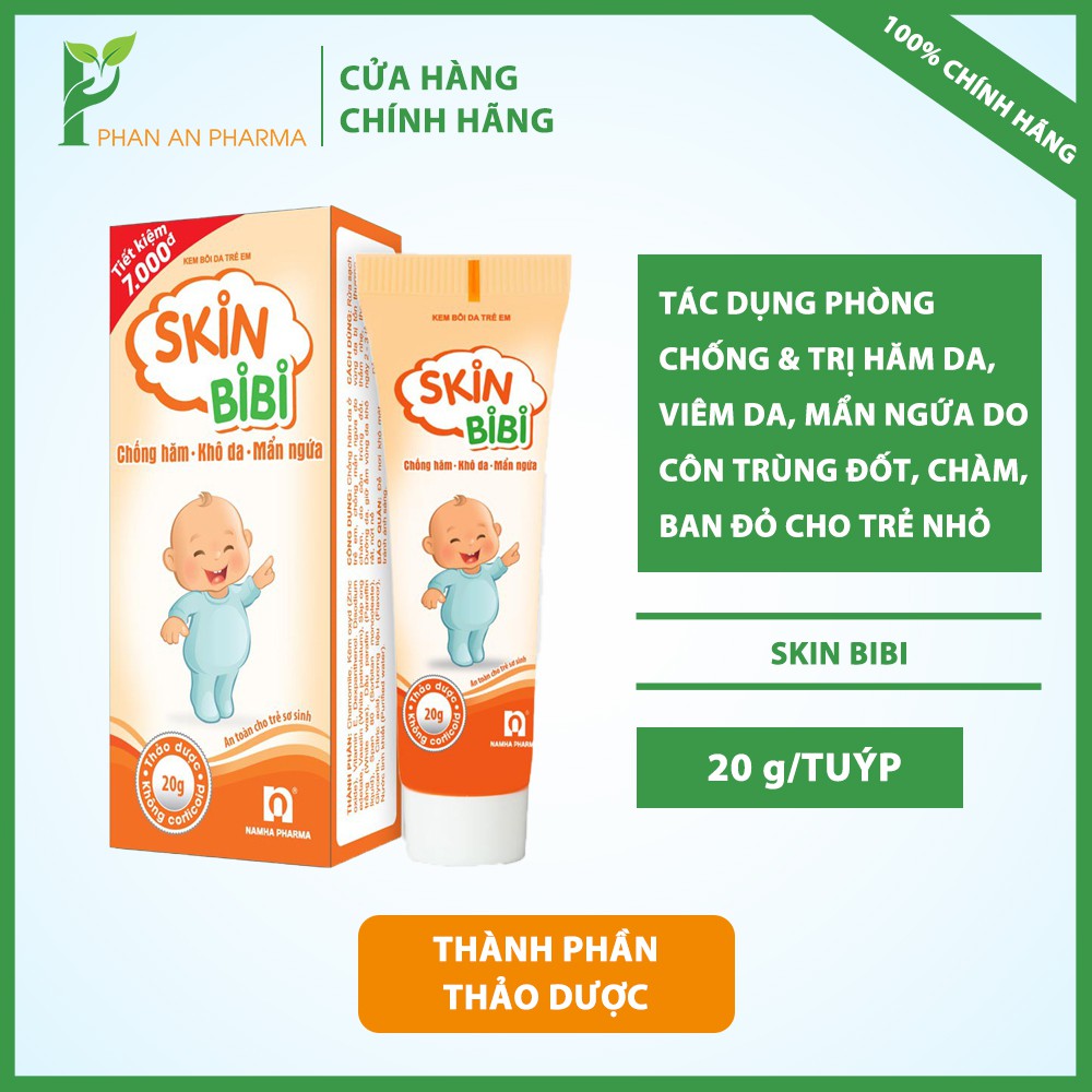 Kem bôi da trẻ em Skinbibi ngừa hăm da, khô da mẩn ngứa tuýp 10gr - Phan an CN153