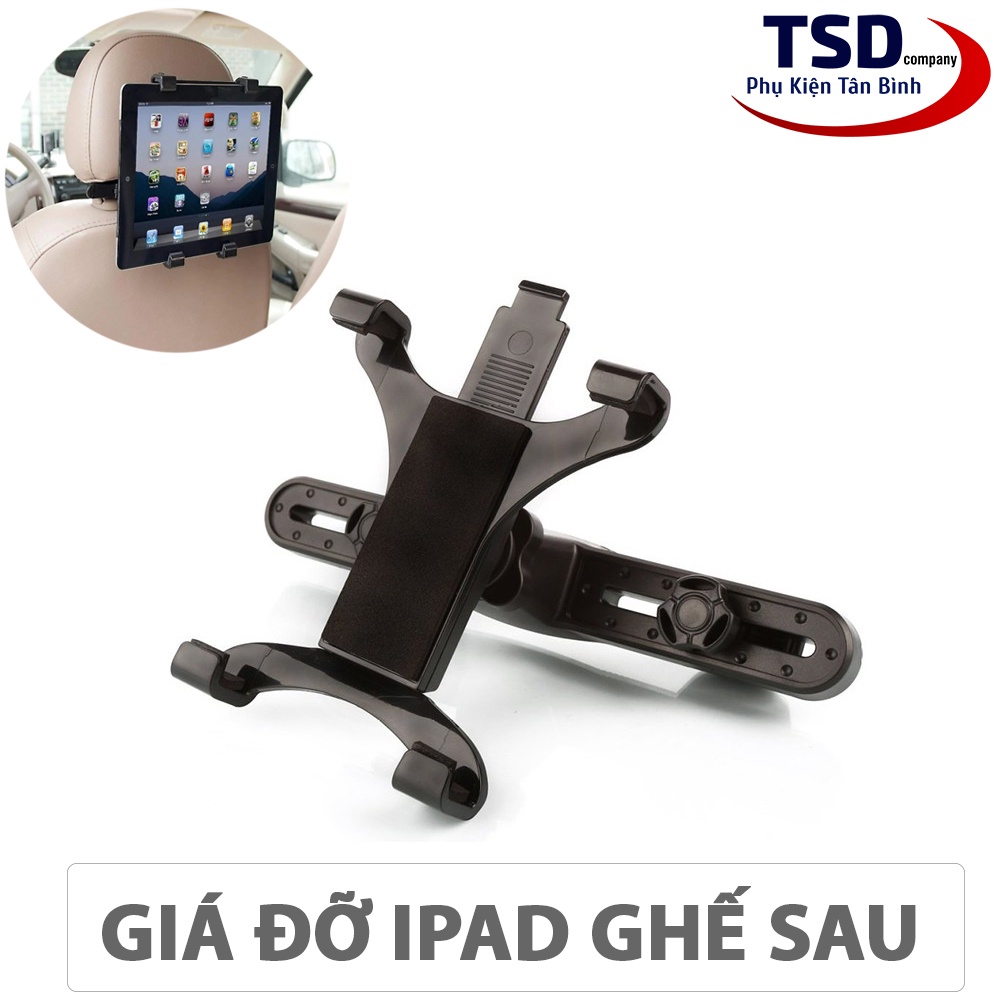 Giá Đỡ iPad , Máy Tính Bảng Kẹp Ghế Sau Trên Xe Hơi Cao Cấp Xoay 360 Độ