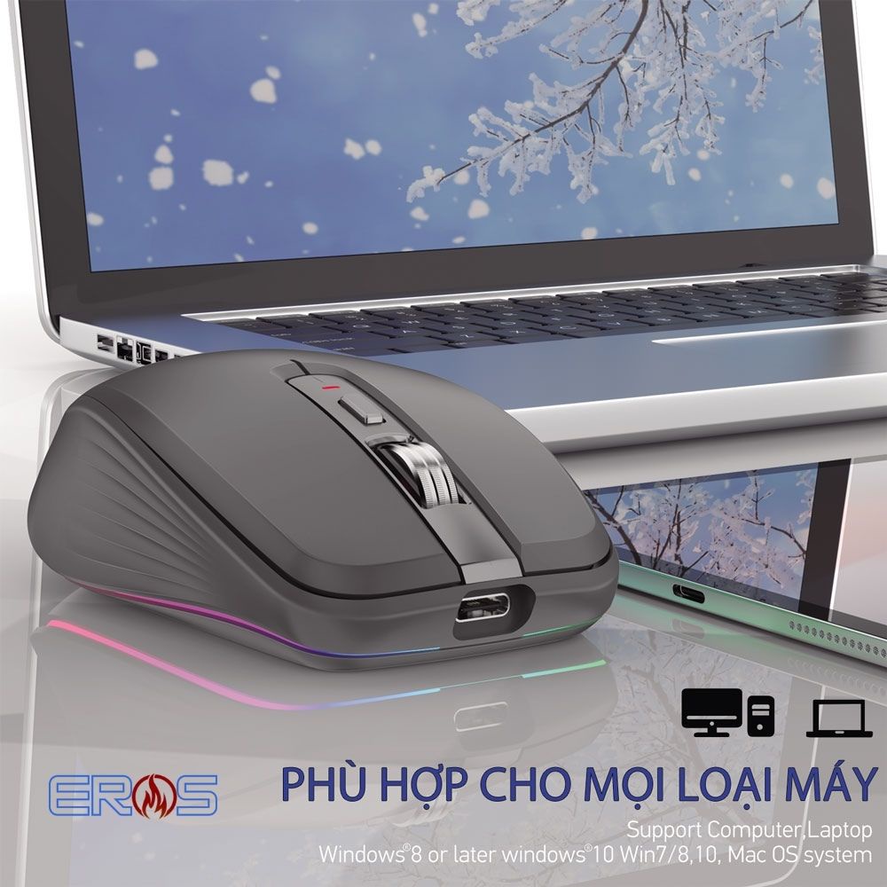 CHUỘT KHÔNG DÂY FMOUSE M303 CHẾ ĐỘ KẾT NỐI KÉP|CHỐNG ỒN|THỜI TRANG