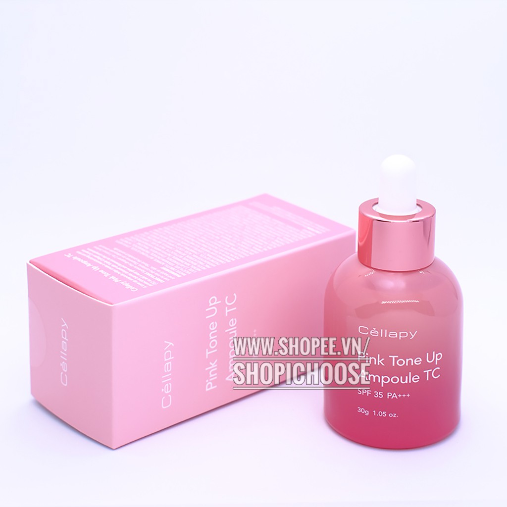 Serum dưỡng trắng hồng, nâng tone Cellapy Pink Tone Up Ampoule chống nắng, căng bóng da mẫu mới