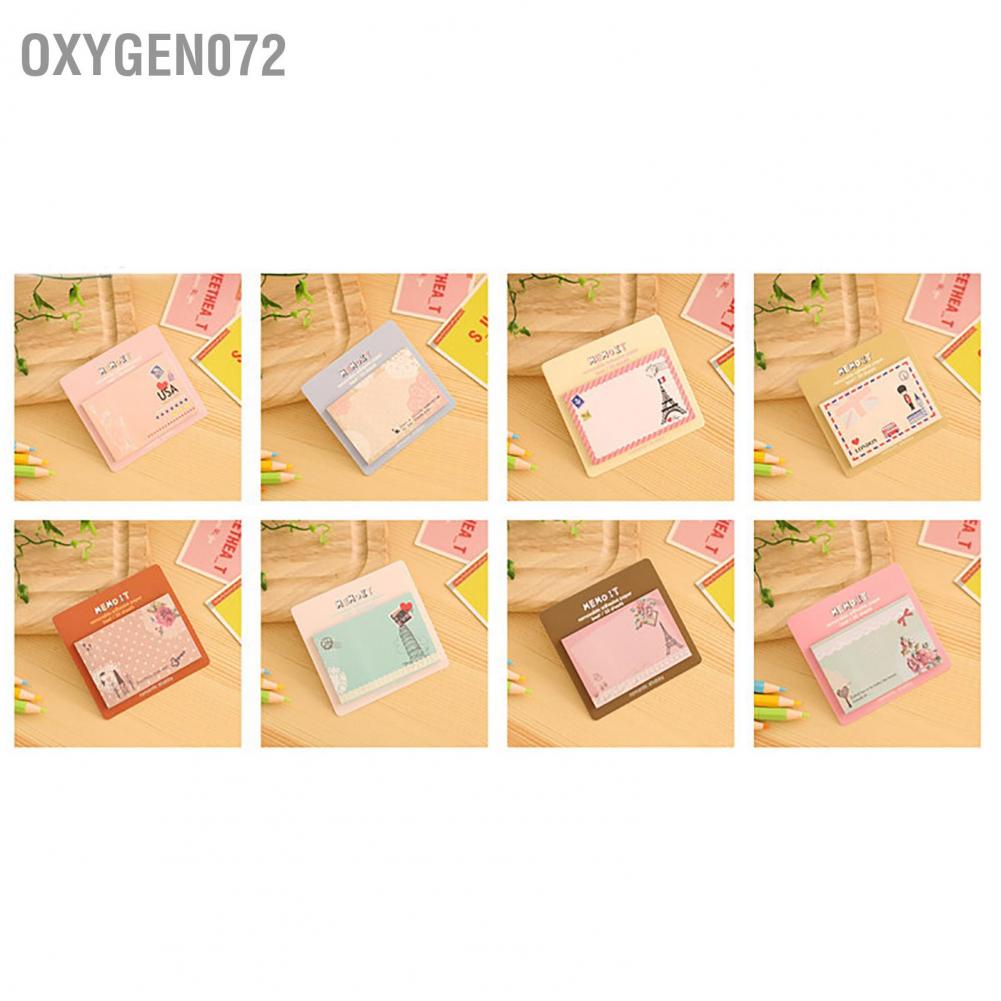 Oxygen072 Cute Cartoon Sticky Notes Portable 20 Sheet Self Stick Creative Square Notepad