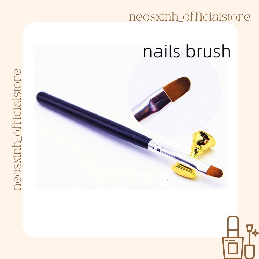 Cọ Vẽ Sơn Móng Tay Màu Đen - Neosxinh Nails