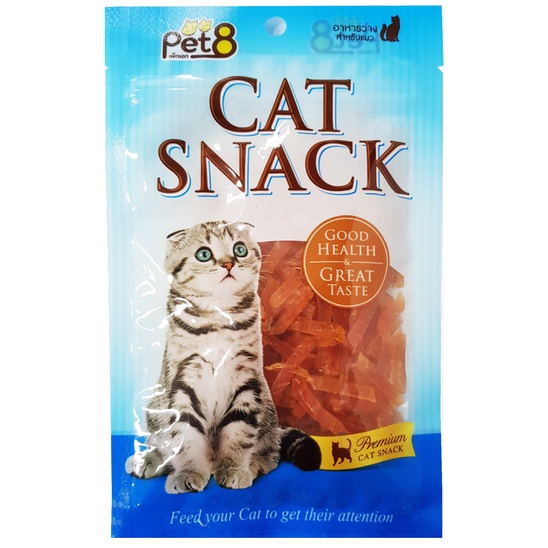 Snack Bánh thưởng cho mèo PET8 Cat Snack Mini Strip Nhiều Hương Vị 35G