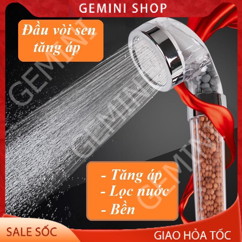 Đầu vòi hoa sen tăng áp lọc nước siêu bền 6 cm phun nước mạnh DVS1 GEMINI SHOP