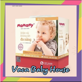 [Mã FMCG8 giảm 8% đơn 500K] Khăn vải không dệt đa năng [CHÍNH HÃNG] Mamamy 180 tờ
