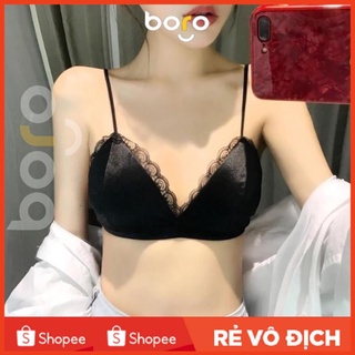 Áo bra phi lụa đệm mỏng viền ren sexy/ Áo bara lụa Hàng Mới Về