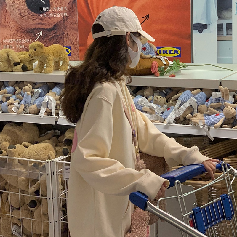 Áo Hoodie Dáng Rộng Họa Tiết In Thiết Kế Mới Thời Trang Mùa Thu Dành Cho Nữ