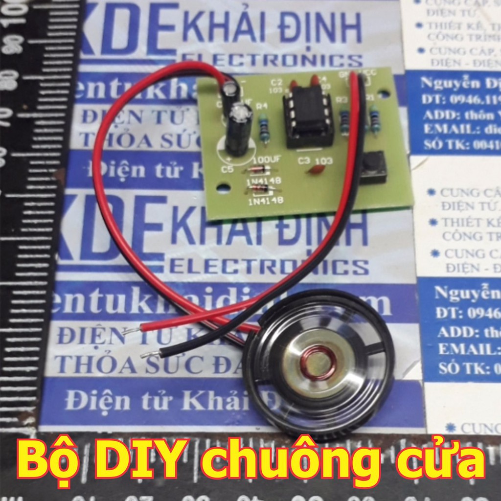 Bộ linh kiện DIY chuông cửa, có loa dùng IC NE555 áp: 4-7V kde5006