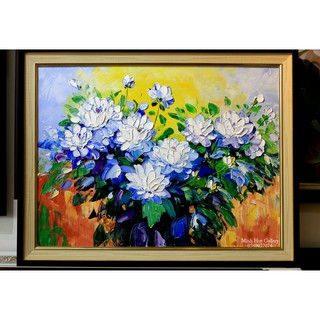 HOA BỐN MÙA - TRANH SƠN DẦU TRANG TRÍ NHÀ CỬA (55X65CM) ĐÃ GỒM CẢ KHUNG