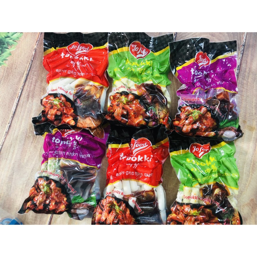 Set bánh gạo topokki khoai môn hấp dẫn