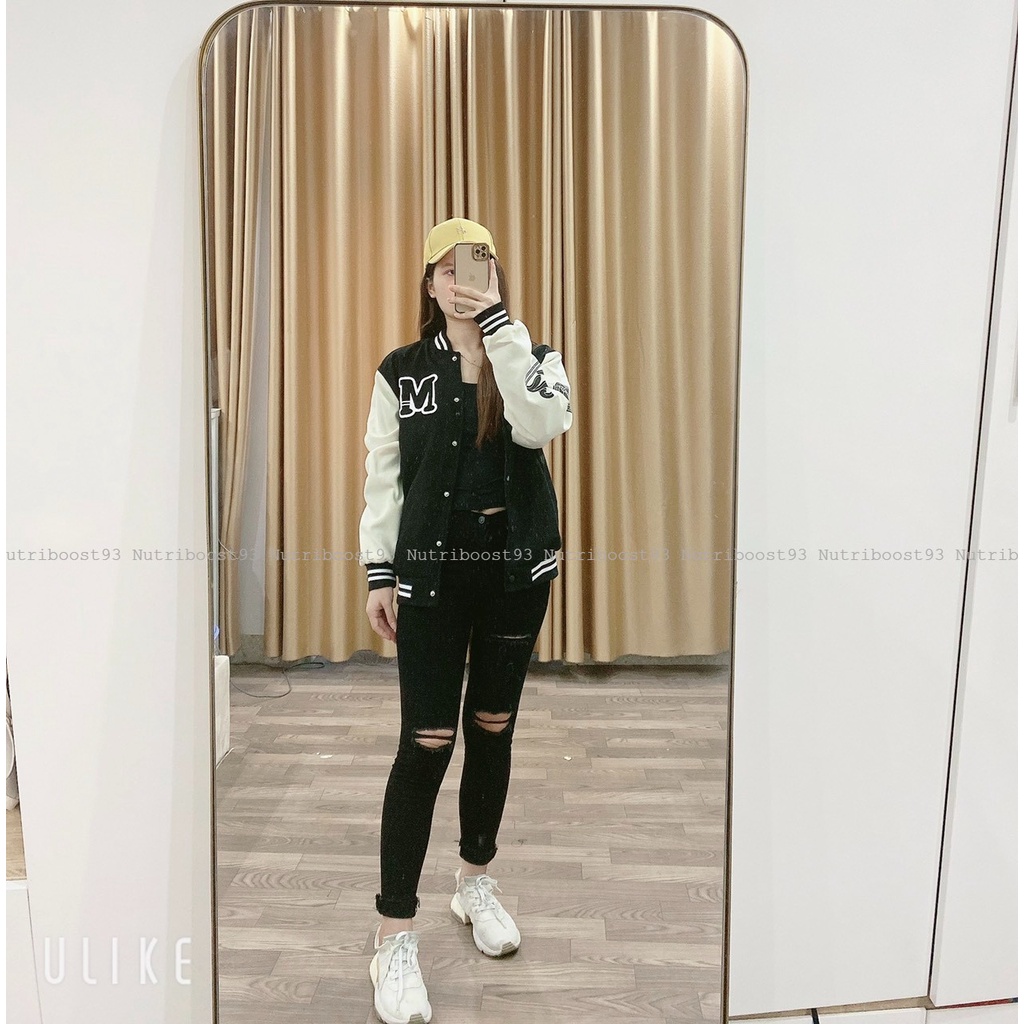 Áo Khoác Bomber Vải Nhung Tăm 2 Lớp Cao Cấp,Phong Cách Nam Nữ Form Rộng