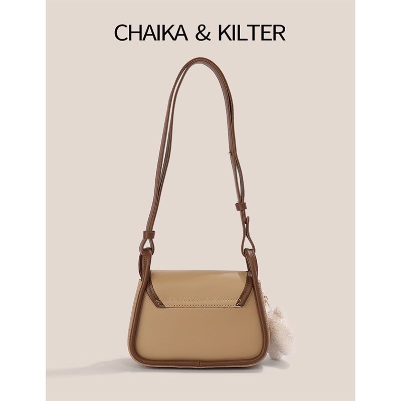 Túi đeo chéo CHAIKA KILTER CK1354 dáng vuông nhỏ phối màu tương phản thời trang thu đông dành cho nữ