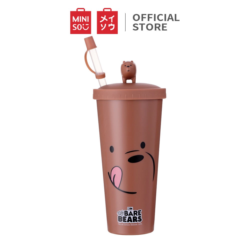 Cốc rơm (mẫu hỗn hợp) Miniso x We Bare Bears