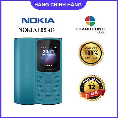Điện thoại Nokia 105 (4G )- Hàng Mới Nguyên Hộp - Bảo Hành Chính Hãng