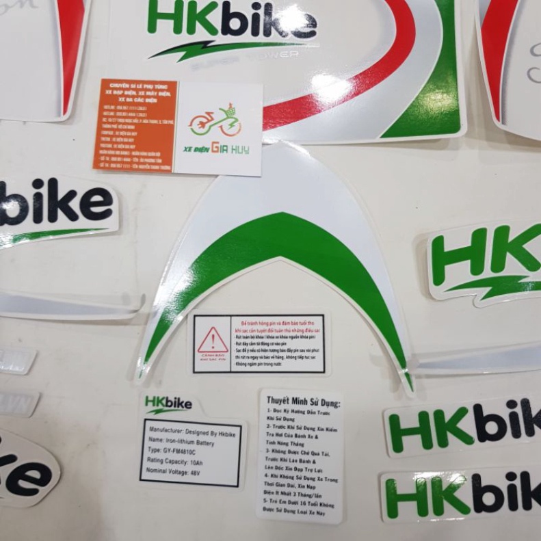 TEM XE ĐẠP ĐIỆN HKBIKE XE ĐIỆN GIA HUY