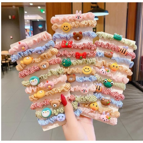 COMBO 4 DÂY CỘT TÓC HÌNH THÚ DỄ THƯƠNG T09