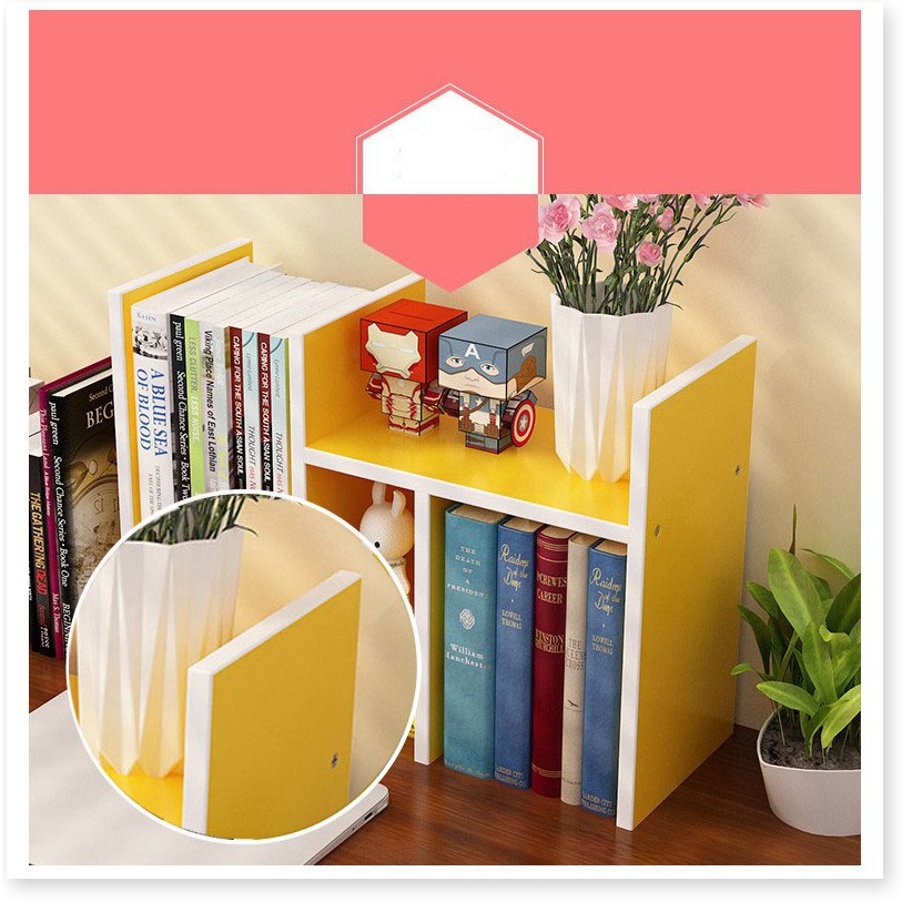 Kệ sách để bàn 5 ô đa năng bằng gỗ melamin cao cấp loại dày  Tủ sách tự lắp ráp
