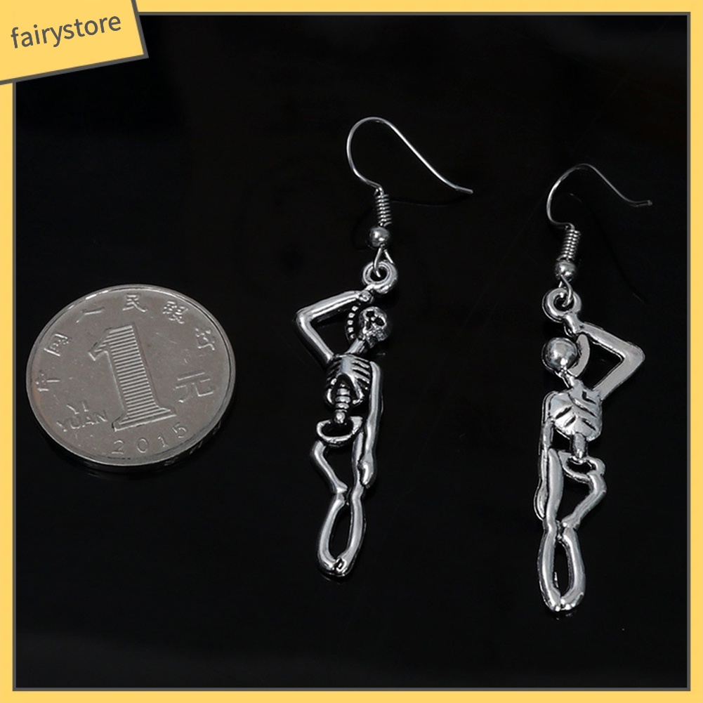 Bông tai hình bộ xương cá tính độc đáo phong cách gothic cho nữ